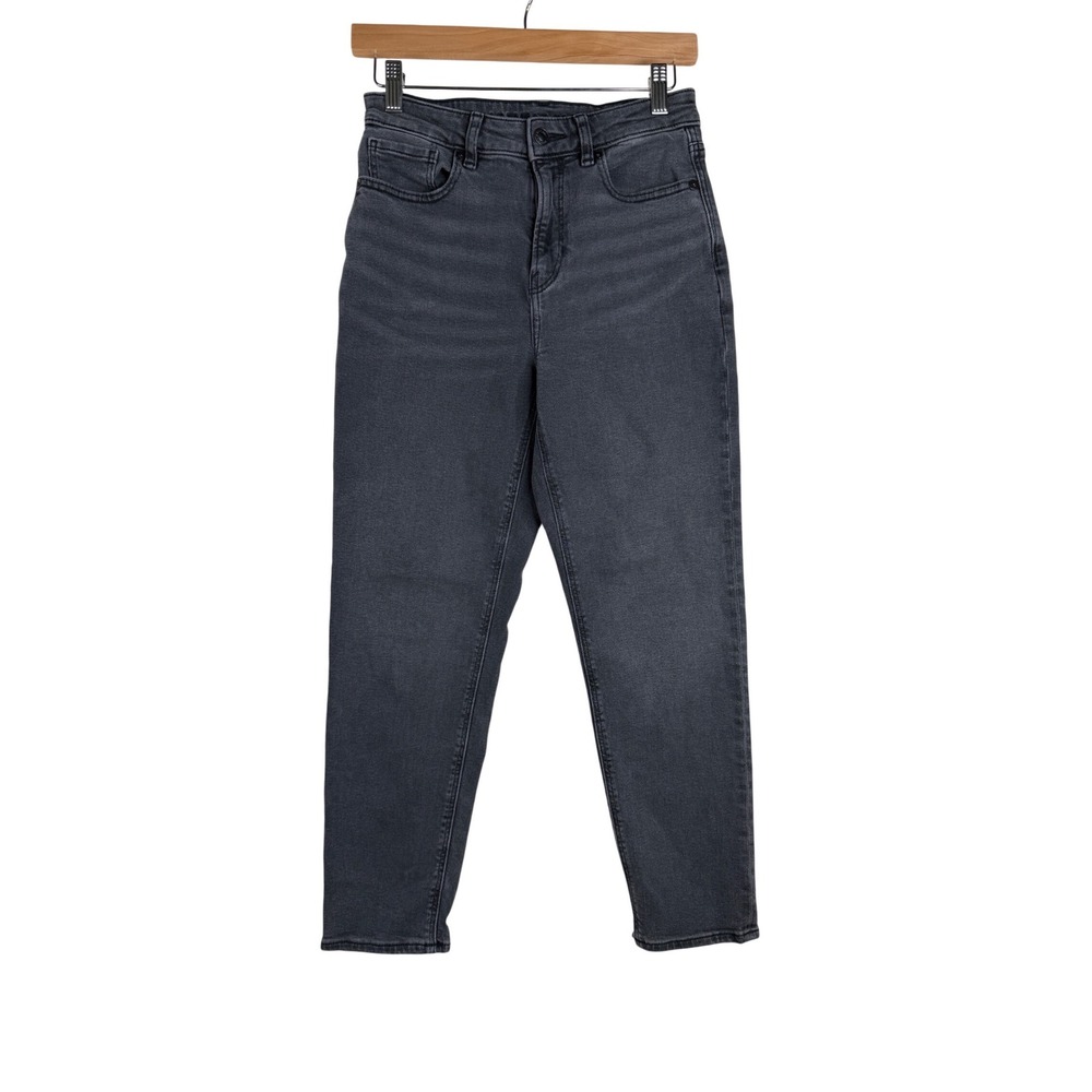 American‎ Eagle Outfitters Women's Mom Jeans Size 2 Black Denim Ankle